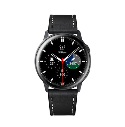 For Samsung Galaxy Watch 3 41mm Leather Watch Band(Black) by bashfashion