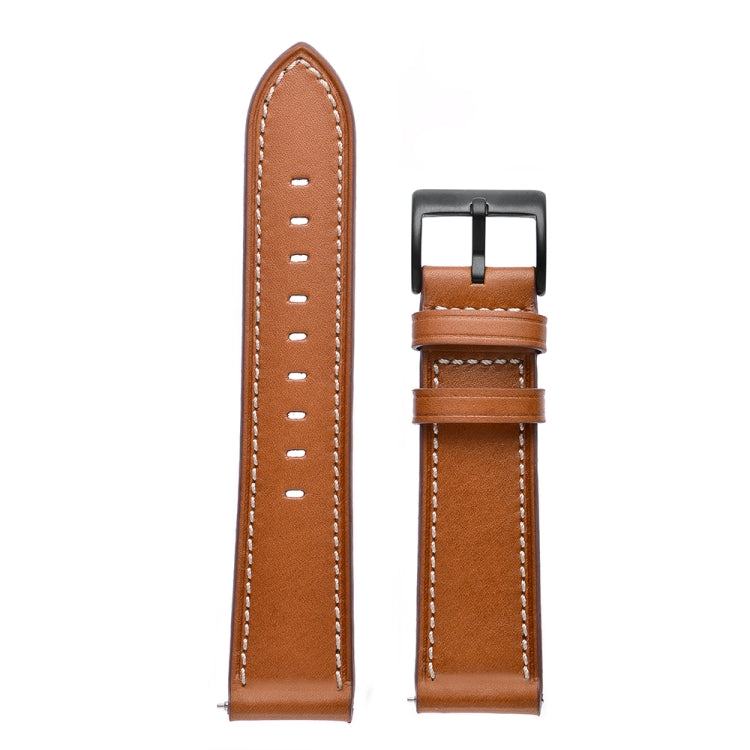 For Samsung Galaxy Watch 3 45mm Leather Watch Band(Brown) by bashfashion