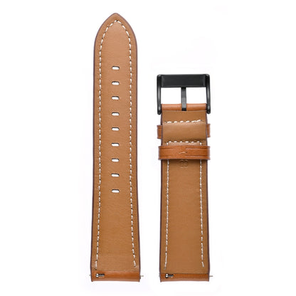 For Samsung Galaxy Watch 3 45mm Leather Watch Band(Brown) by bashfashion