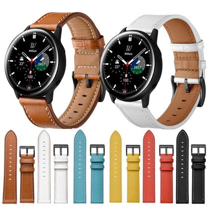 For Samsung Galaxy Watch 3 45mm Leather Watch Band(Brown) by bashfashion