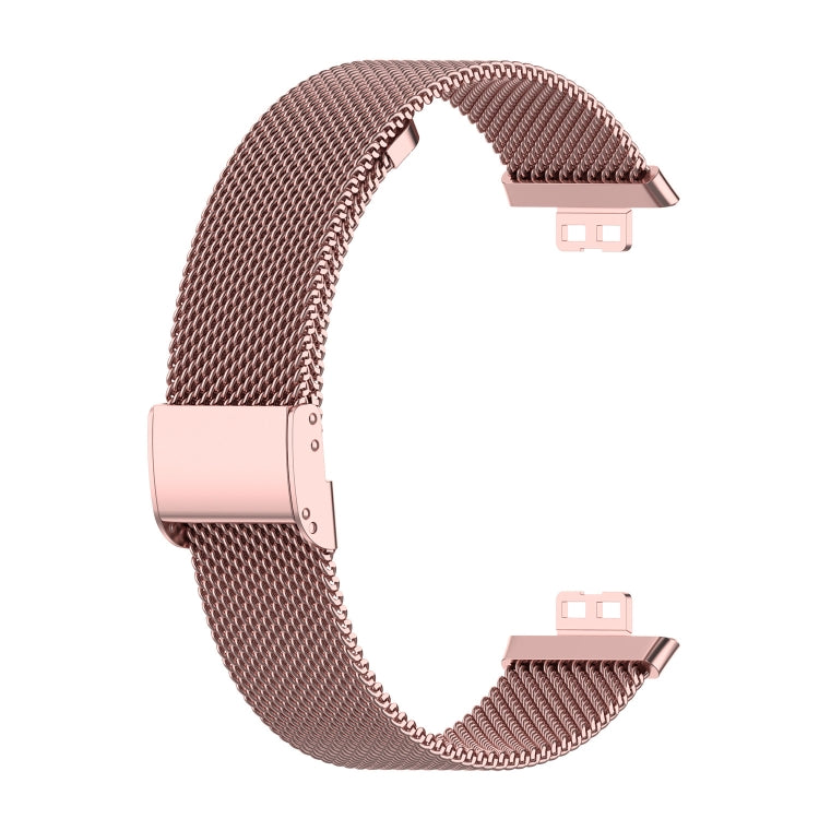 For Huawei Watch Fit Mesh Metal Watch Band(Rose Pink) by bashfashion