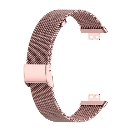 For Huawei Watch Fit Mesh Metal Watch Band(Rose Pink) by bashfashion