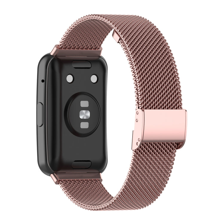 For Huawei Watch Fit Mesh Metal Watch Band(Rose Pink) by bashfashion
