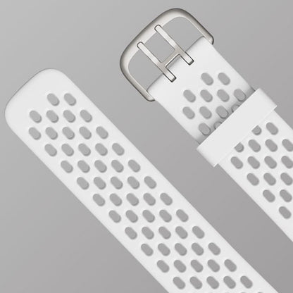 For Fitbit Charge 5 Silicone Hole Watch Band(Black) by bashfashion