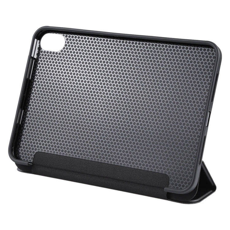 For iPad mini 2024 / mini 6 GEBEI Shockproof Horizontal Flip Tablet Case with Three-folding Holder(Black) by GEBEI