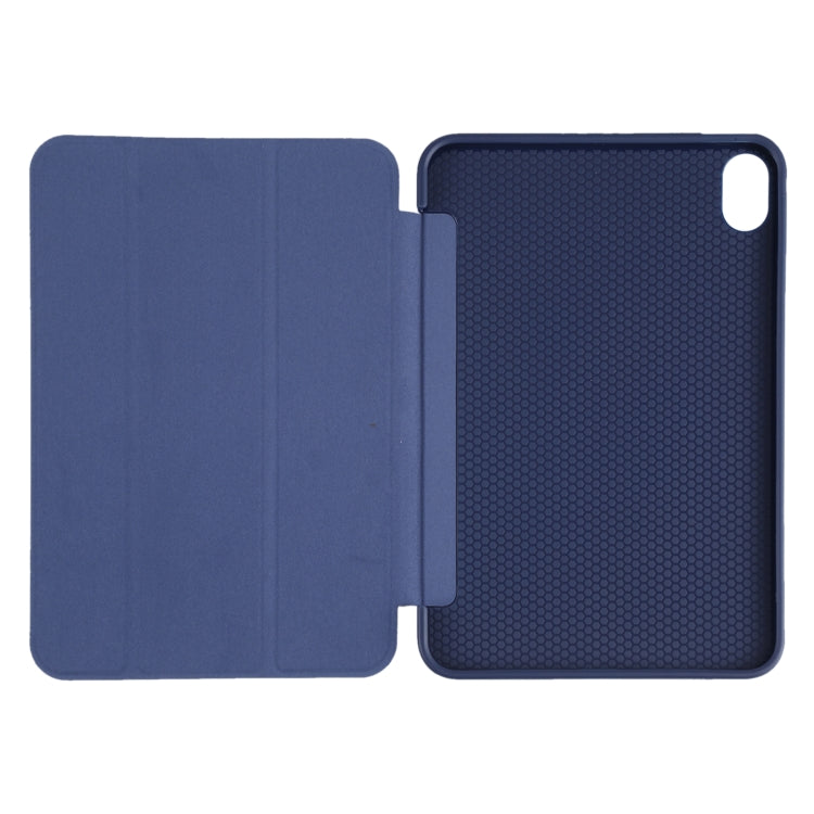 For iPad mini 2024 / mini 6 GEBEI Shockproof Horizontal Flip Tablet Case with Three-folding Holder(Royal Blue) by GEBEI