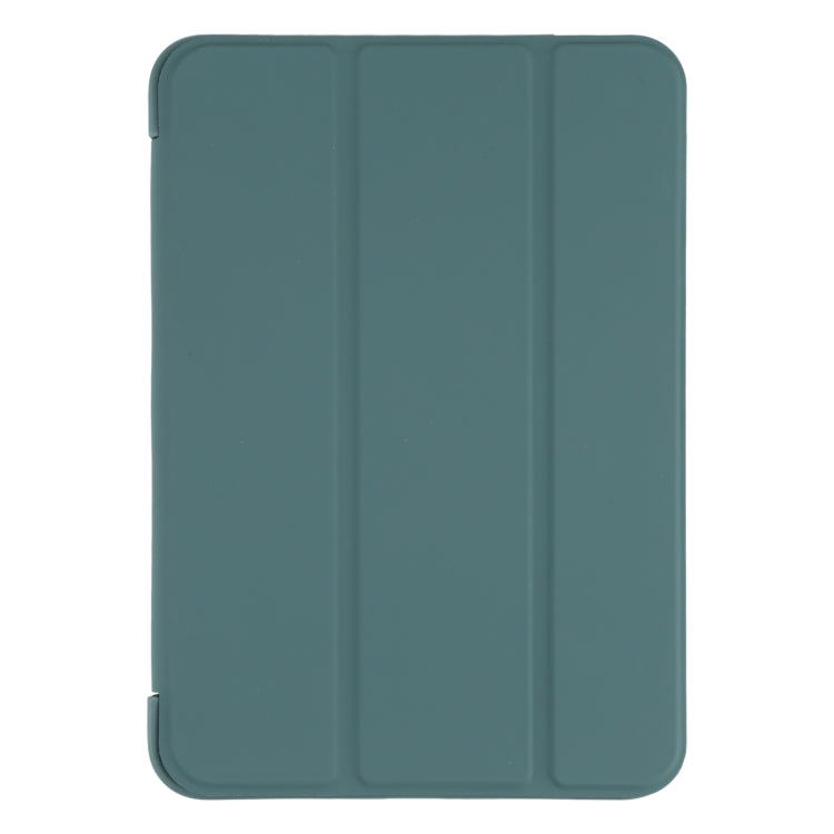 For iPad mini 2024 / mini 6 GEBEI Shockproof Horizontal Flip Tablet Case with Three-folding Holder(Pine Needle Green) by GEBEI