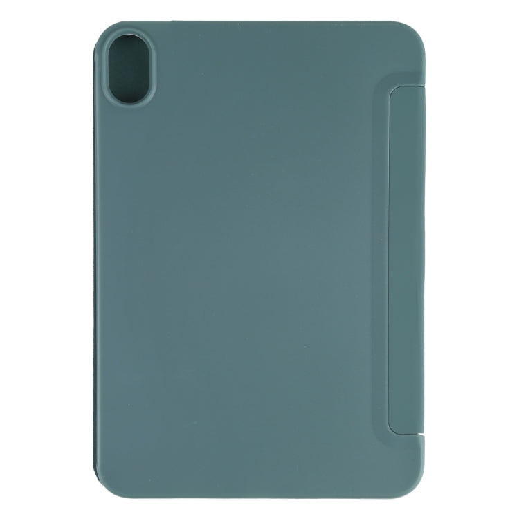 For iPad mini 2024 / mini 6 GEBEI Shockproof Horizontal Flip Tablet Case with Three-folding Holder(Pine Needle Green) by GEBEI