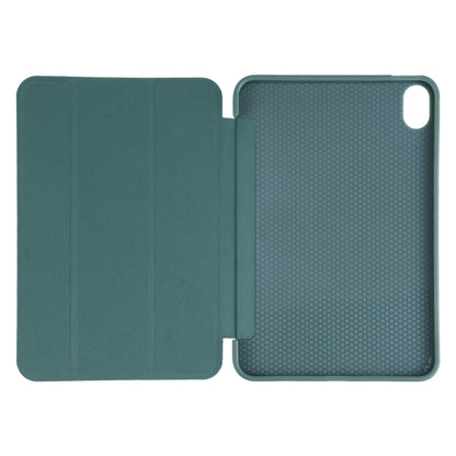 For iPad mini 2024 / mini 6 GEBEI Shockproof Horizontal Flip Tablet Case with Three-folding Holder(Pine Needle Green) by GEBEI