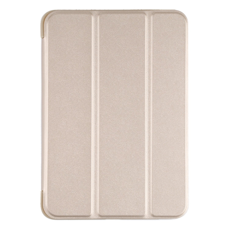 For iPad mini 2024 / mini 6 GEBEI Shockproof Horizontal Flip Tablet Case with Three-folding Holder(Gold) by GEBEI