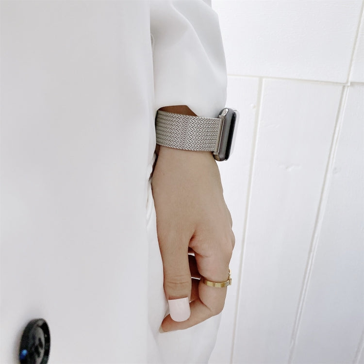 V-shaped Buckle Straight Steel Watch Band For Apple Watch Series 9&8&7 41mm / SE 3&SE 2&6&SE&5&4 40mm / 3&2&1 38mm(Rose Gold) by bashfashion