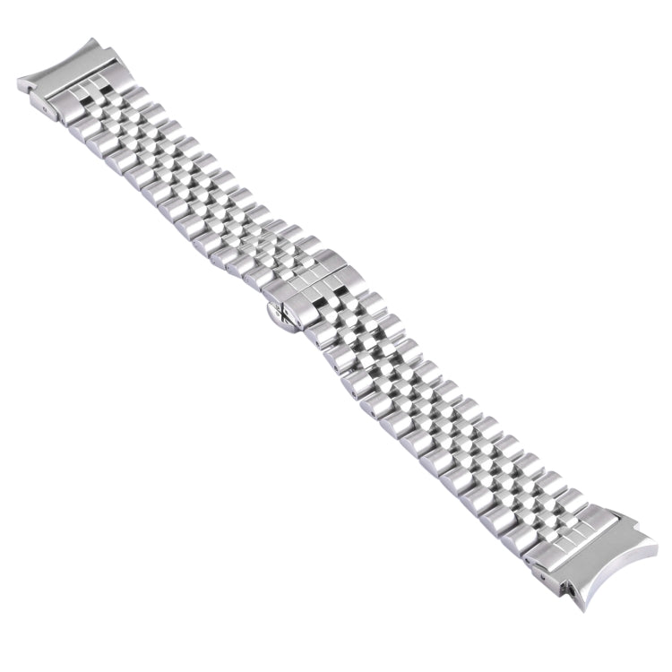 For Samsung Galaxy Watch4 40mm/44mm Five-bead Stainless Steel Watch Band(Silver) by bashfashion