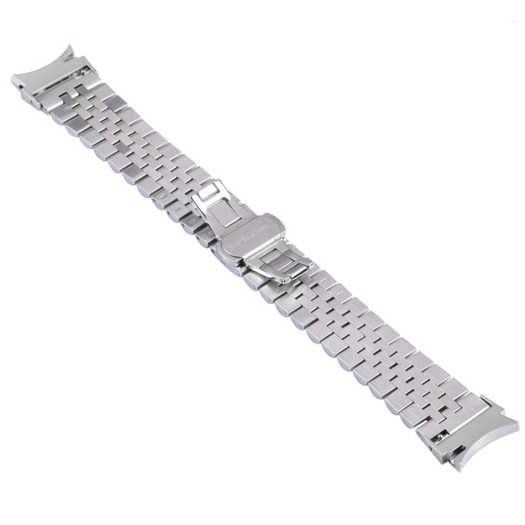 For Samsung Galaxy Watch4 40mm/44mm Five-bead Stainless Steel Watch Band(Silver) by bashfashion