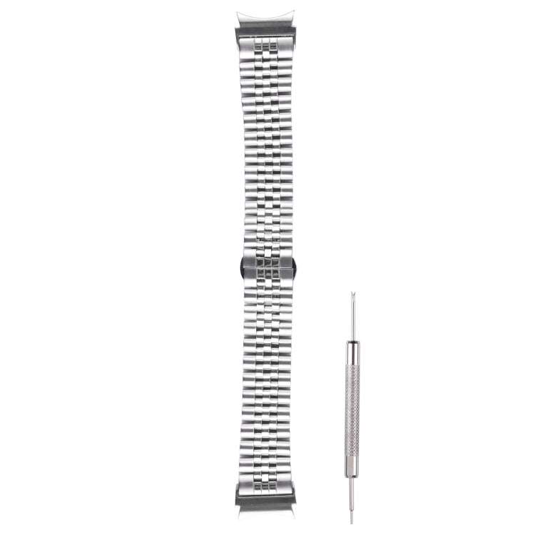 For Samsung Galaxy Watch4 40mm/44mm Five-bead Stainless Steel Watch Band(Silver) by bashfashion