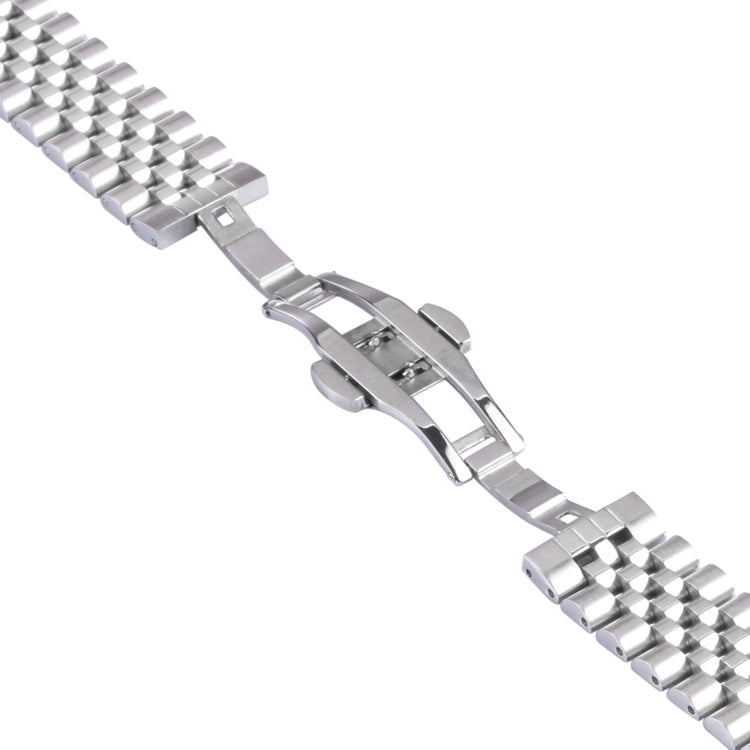 For Samsung Galaxy Watch4 40mm/44mm Five-bead Stainless Steel Watch Band(Silver) by bashfashion