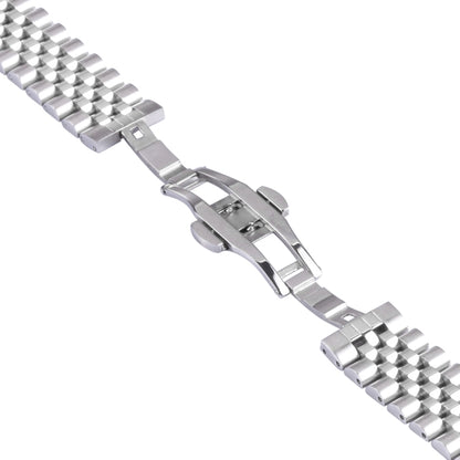 For Samsung Galaxy Watch4 40mm/44mm Five-bead Stainless Steel Watch Band(Silver) by bashfashion