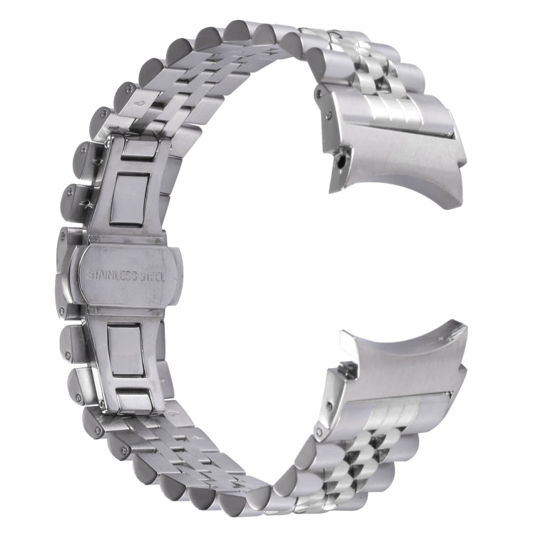 For Samsung Galaxy Watch4 40mm/44mm Five-bead Stainless Steel Watch Band(Silver) by bashfashion