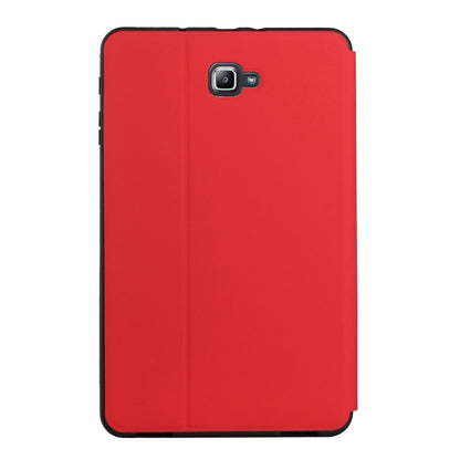For Samsung Galaxy Tab A 10.1 T580/T585C Dual-Folding Horizontal Flip Tablet Leather Case with Holder (Red) by bashfashion