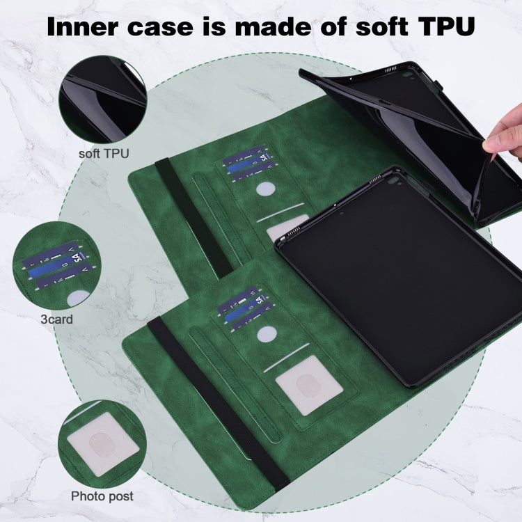 For Samsung Galaxy Tab A7 10.4 (2020) T500/T505 Embossed Butterfly Pattern Horizontal Flip Leather Tablet Case(Green) by bashfashion