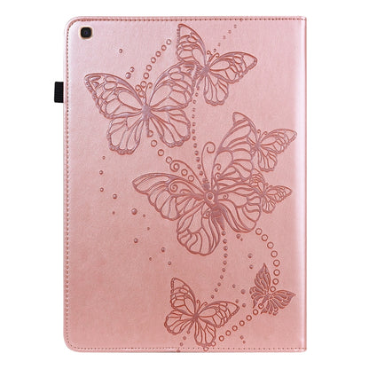 For Samsung Galaxy Tab A 10.1 (2019) T510 Embossed Butterfly Pattern Horizontal Flip Leather Tablet Case(Pink) by bashfashion