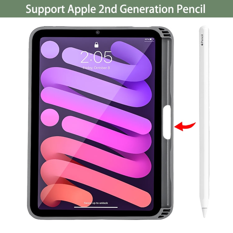 For iPad mini 6 / mini 2024 Mutural Multi-fold Smart Leather Tablet Case(Dark Green) by Mutural