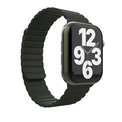 Integrated Silicone Strap Watch Band For Apple Watch Series 9&8&7 41mm / SE 3&SE 2&6&SE&5&4 40mm / 3&2&1 38mm(Green) by bashfashion