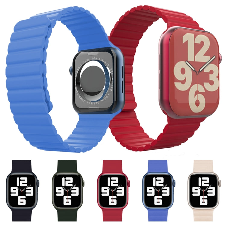 Integrated Silicone Strap Watch Band For Apple Watch Series 9&8&7 41mm / SE 3&SE 2&6&SE&5&4 40mm / 3&2&1 38mm(Midnight) by bashfashion