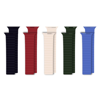 Integrated Silicone Strap Watch Band For Apple Watch Series 8&7 45mm / SE 2&6&SE&5&4 44mm / 3&2&1 42mm(Starlight) by bashfashion