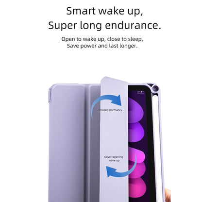 For iPad mini 6 / mini 2024 Mutural Pinyue Series Horizontal Flip Tablet Case with Holder & Pen Slot & Sleep / Wake-up Function(Pink) by Mutural