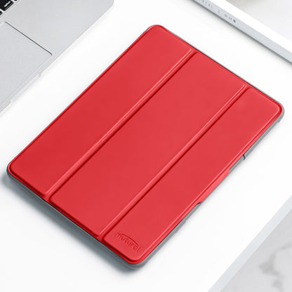 For iPad mini 6 / mini 2024 Mutural Horizontal Flip Tablet Case with Holder & Pen Slot(Red) by Mutural