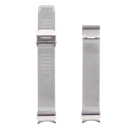 For Samsung Galaxy Watch4 40mm/44mm Double Insurance Buckle Milanese Watch Band(Silver) by bashfashion