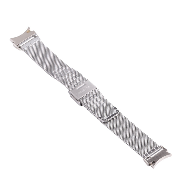 For Samsung Galaxy Watch4 40mm/44mm Double Insurance Buckle Milanese Watch Band(Silver) by bashfashion