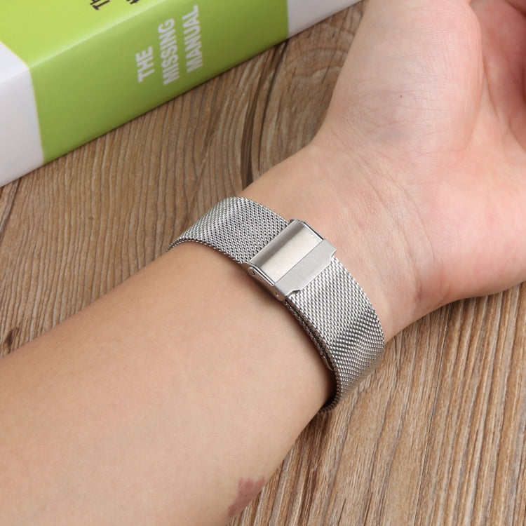 For Samsung Galaxy Watch4 40mm/44mm Double Insurance Buckle Milanese Watch Band(Silver) by bashfashion