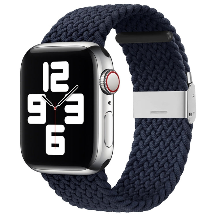 Nylon Braid One Buckle Watch Band For Apple Watch Ultra 49mm&Watch Ultra 2 49mm / Series 9&8&7 45mm / SE 3&SE 2&6&SE&5&4 44mm / 3&2&1 42mm(Charcoal) by bashfashion