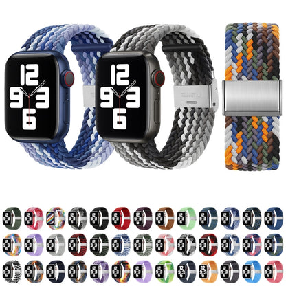 Nylon Braid One Buckle Watch Band For Apple Watch Ultra 49mm&Watch Ultra 2 49mm / Series 9&8&7 45mm / SE 3&SE 2&6&SE&5&4 44mm / 3&2&1 42mm(Sky Blue) by bashfashion