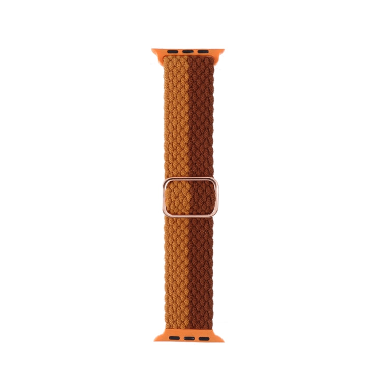 Adjustable Striped Woven Nylon Strap Watch Band For Apple Watch Ultra 49mm&Watch Ultra 2 49mm / Series 9&8&7 45mm / SE 3&SE 2&6&SE&5&4 44mm / 3&2&1 42mm(Coffee) by bashfashion