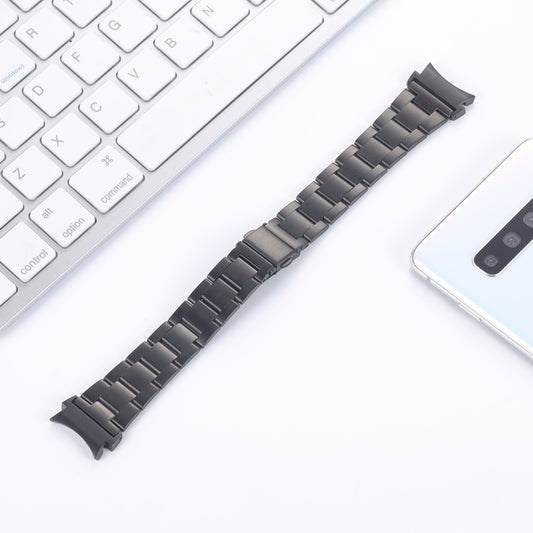 For Samsung Galaxy Watch4 40mm / 44mm Three-bead Small Waist Steel Strap Watch Band(Black) by bashfashion