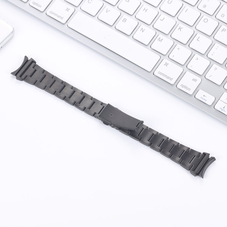 For Samsung Galaxy Watch4 40mm / 44mm Three-bead Small Waist Steel Strap Watch Band(Black) by bashfashion