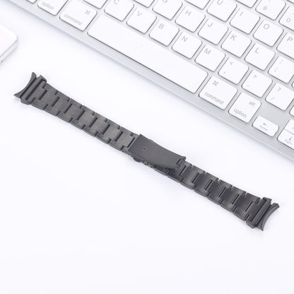 For Samsung Galaxy Watch4 40mm / 44mm Three-bead Small Waist Steel Strap Watch Band(Black) by bashfashion