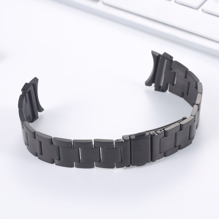 For Samsung Galaxy Watch4 40mm / 44mm Three-bead Small Waist Steel Strap Watch Band(Black) by bashfashion