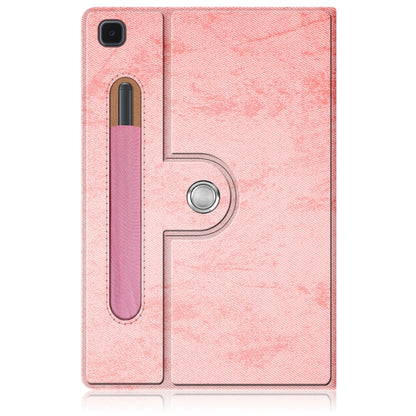 For Samsung Galaxy Tab A7 Lite 8.7 2021 T220 / T225 Solid Color 360 Degrees Rotation Tablet Leather Case with Holder(Pink) by bashfashion