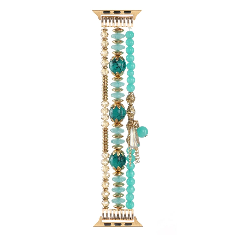 Pearl Strap Watch Band For Apple Watch Series 9&8&7 41mm / SE 3&SE 2&6&SE&5&4 40mm / 3&2&1 38mm(Green) by bashfashion