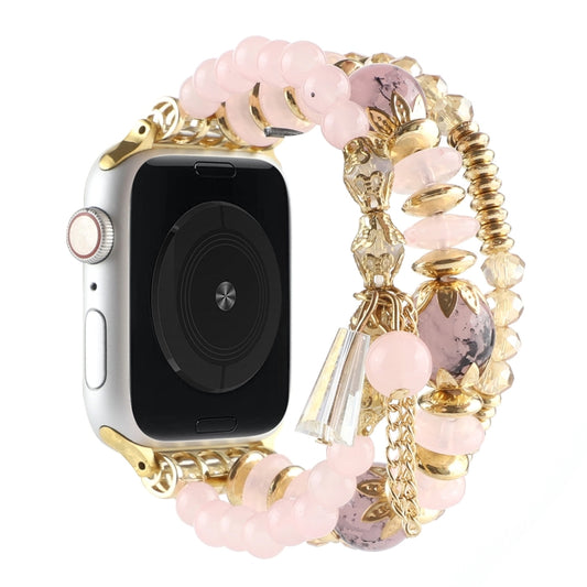 Pearl Strap Watch Band For Apple Watch Series 9&8&7 41mm / SE 3&SE 2&6&SE&5&4 40mm / 3&2&1 38mm(Pink) by bashfashion