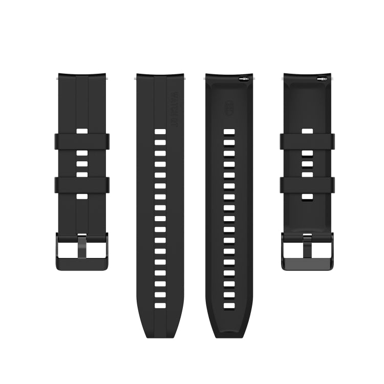 For Huawei Watch GT 3 42mm 20mm Silicone Black Buckle Watch Band(Black) by bashfashion