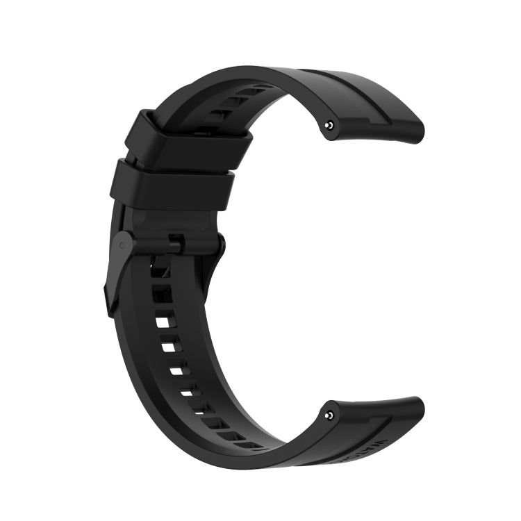 For Huawei Watch GT 3 42mm 20mm Silicone Black Buckle Watch Band(Black) by bashfashion