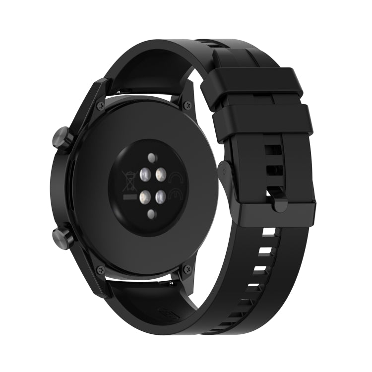 For Huawei Watch GT 3 42mm 20mm Silicone Black Buckle Watch Band(Black) by bashfashion