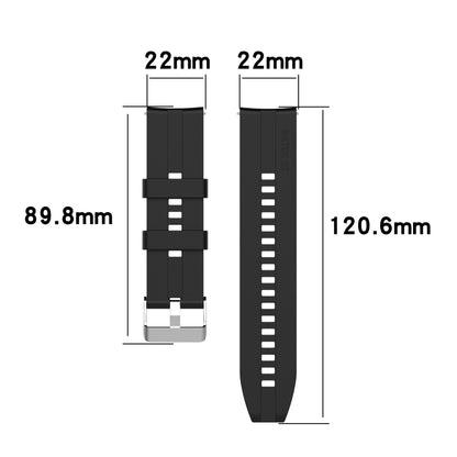 For Huawei Watch GT 3 46mm/GT 22mm Runner Silicone Silver Buckle Watch Band(Grey) by bashfashion