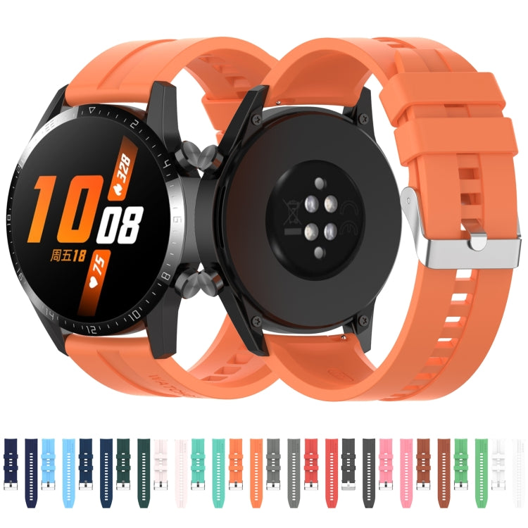 For Huawei Watch GT 3 46mm/GT 22mm Runner Silicone Silver Buckle Watch Band(Grey) by bashfashion