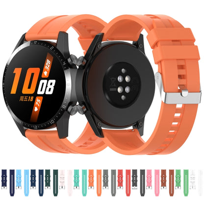 For Huawei Watch GT 3 46mm/GT 22mm Runner Silicone Silver Buckle Watch Band(Grey) by bashfashion