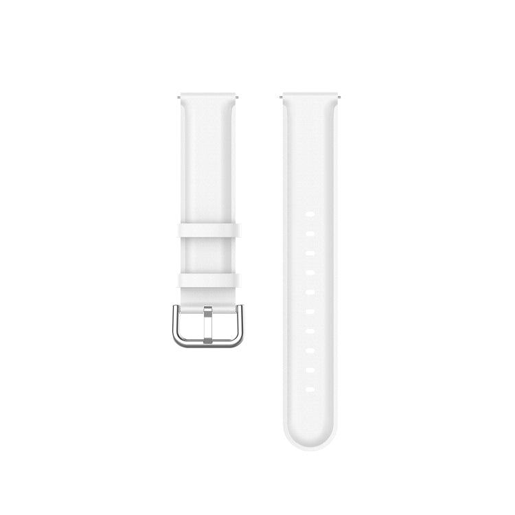 For Huawei Watch GT 3 42mm 20mm Round Tail Leather Watch Band(White) by bashfashion